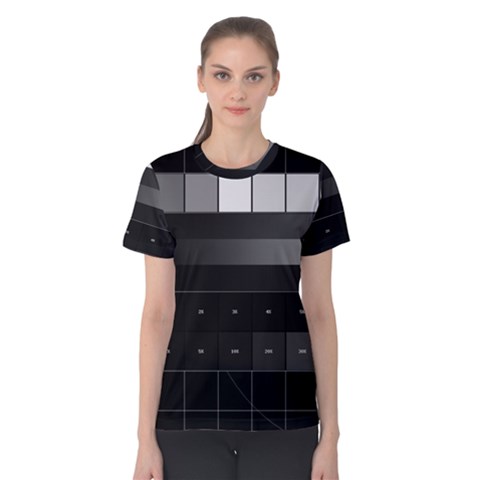 Grayscale Test Pattern Women s Cotton Tee by Nexatart