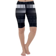 Grayscale Test Pattern Cropped Leggings  by Nexatart