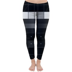 Grayscale Test Pattern Classic Winter Leggings by Nexatart