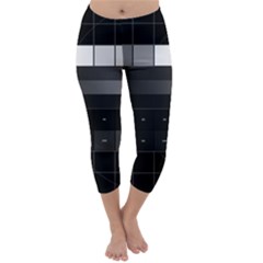 Grayscale Test Pattern Capri Winter Leggings  by Nexatart