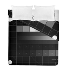 Grayscale Test Pattern Duvet Cover Double Side (full/ Double Size) by Nexatart