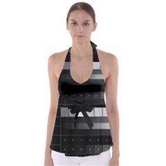 Grayscale Test Pattern Babydoll Tankini Top by Nexatart