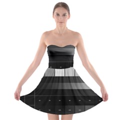 Grayscale Test Pattern Strapless Bra Top Dress by Nexatart