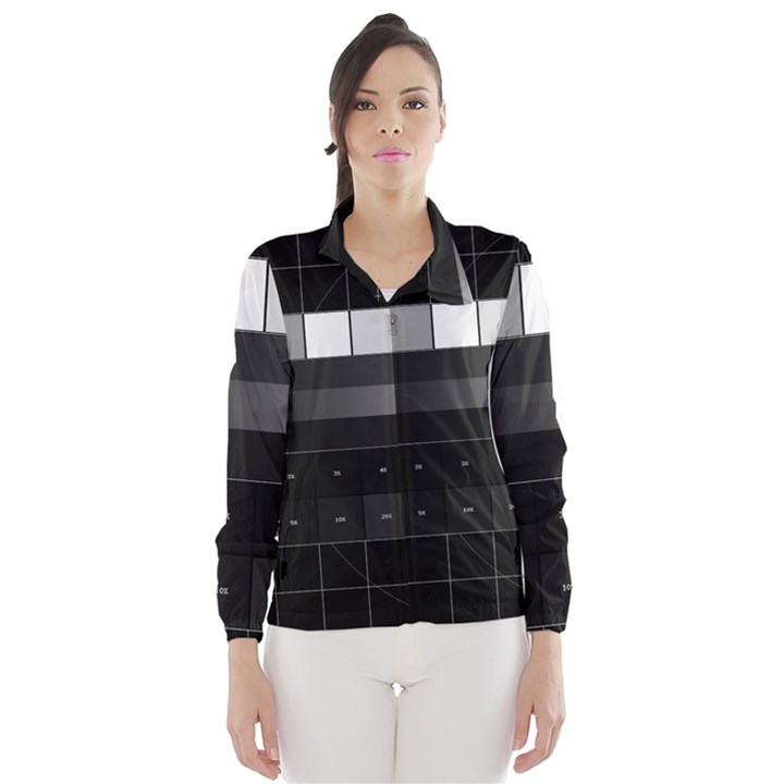 Grayscale Test Pattern Wind Breaker (Women)