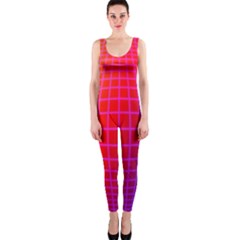 Grid Diamonds Figure Abstract Onepiece Catsuit by Nexatart