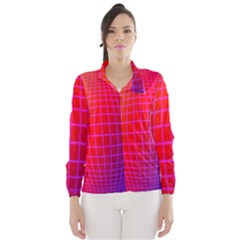 Grid Diamonds Figure Abstract Wind Breaker (women) by Nexatart