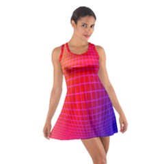 Grid Diamonds Figure Abstract Cotton Racerback Dress by Nexatart