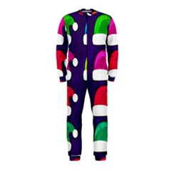 Santa Hats Santa Claus Holidays Onepiece Jumpsuit (kids) by Nexatart