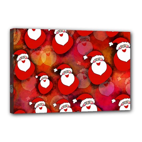 Seamless Santa Tile Canvas 18  X 12  by Nexatart