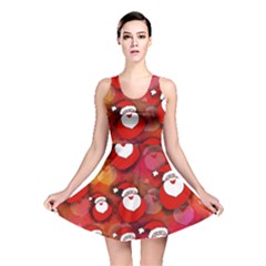 Seamless Santa Tile Reversible Skater Dress by Nexatart