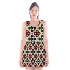 Seamless Tileable Pattern Design Scoop Neck Skater Dress by Nexatart