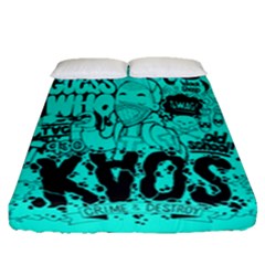 Typography Illustration Chaos Fitted Sheet (queen Size) by Nexatart