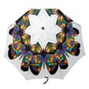 Abstract Animal Art Butterfly Folding Umbrellas View1