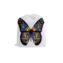 Abstract Animal Art Butterfly Drawstring Pouches (medium)  by Nexatart