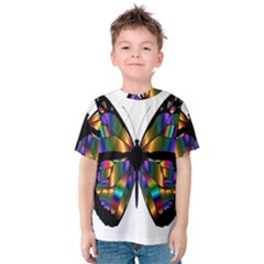 Abstract Animal Art Butterfly Kids  Cotton Tee