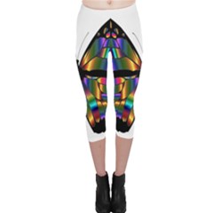 Abstract Animal Art Butterfly Capri Leggings  by Nexatart