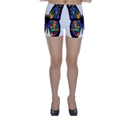 Abstract Animal Art Butterfly Skinny Shorts by Nexatart