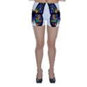 Abstract Animal Art Butterfly Skinny Shorts View1