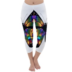 Abstract Animal Art Butterfly Capri Winter Leggings  by Nexatart