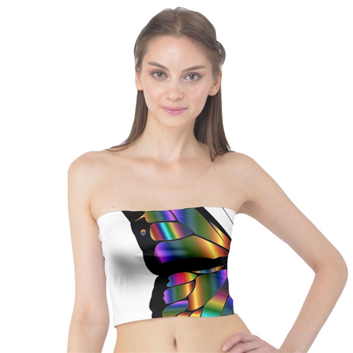 Abstract Animal Art Butterfly Tube Top