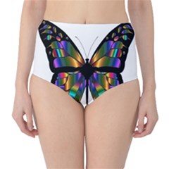 Abstract Animal Art Butterfly High-waist Bikini Bottoms by Nexatart