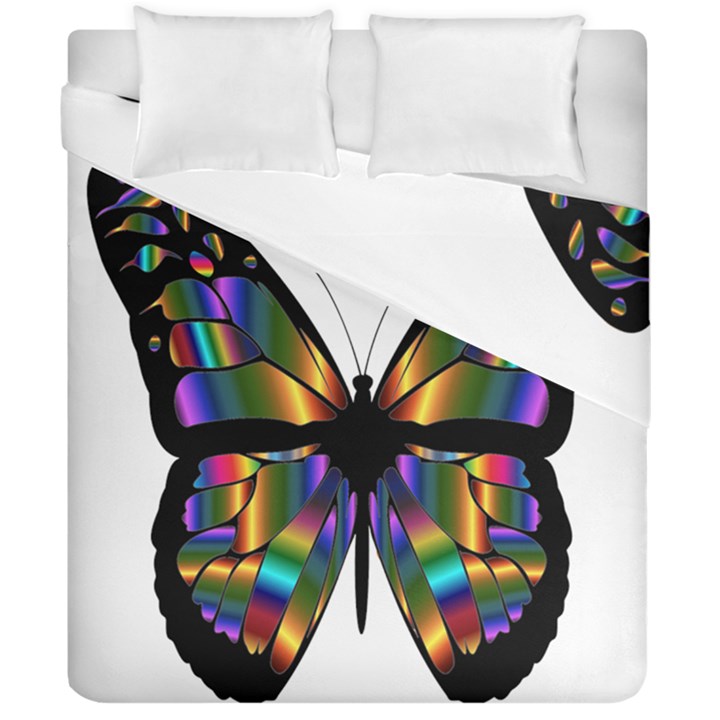 Abstract Animal Art Butterfly Duvet Cover Double Side (California King Size)