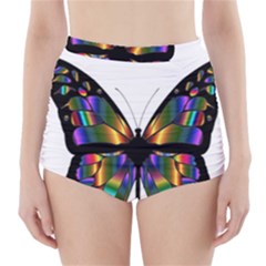 Abstract Animal Art Butterfly High-waisted Bikini Bottoms by Nexatart