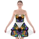 Abstract Animal Art Butterfly Strapless Bra Top Dress View1