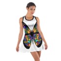 Abstract Animal Art Butterfly Cotton Racerback Dress View1