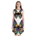 Abstract Animal Art Butterfly Sleeveless Chiffon Dress   View1