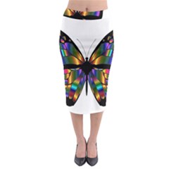 Abstract Animal Art Butterfly Midi Pencil Skirt by Nexatart