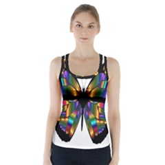 Abstract Animal Art Butterfly Racer Back Sports Top by Nexatart