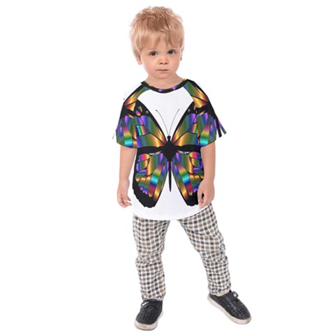 Abstract Animal Art Butterfly Kids  Raglan Tee by Nexatart