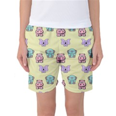 Animals Pastel Children Colorful Women s Basketball Shorts by Nexatart