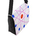 Atom Model Vector Clipart Flap Messenger Bag (S) View2