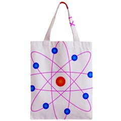 Atom Model Vector Clipart Zipper Classic Tote Bag by Nexatart