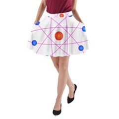 Atom Model Vector Clipart A-line Pocket Skirt by Nexatart