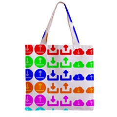 Download Upload Web Icon Internet Zipper Grocery Tote Bag by Nexatart