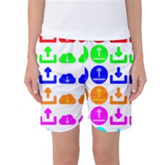 Download Upload Web Icon Internet Women s Basketball Shorts by Nexatart