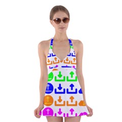 Download Upload Web Icon Internet Halter Swimsuit Dress