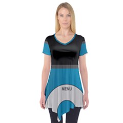 Digital Mp3 Musik Player Short Sleeve Tunic  by Nexatart