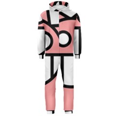 Dragon Head Pink Childish Cartoon Hooded Jumpsuit (men)  by Nexatart