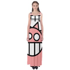 Dragon Head Pink Childish Cartoon Empire Waist Maxi Dress by Nexatart