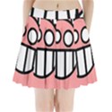 Dragon Head Pink Childish Cartoon Pleated Mini Skirt View1