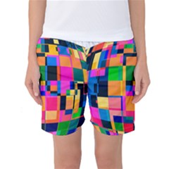 Color Focusing Screen Vault Arched Women s Basketball Shorts by Nexatart