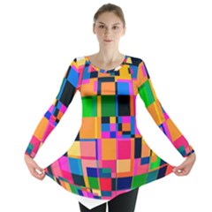 Color Focusing Screen Vault Arched Long Sleeve Tunic  by Nexatart