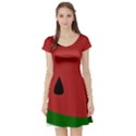 food-slice-fruit-bitten-watermelon Short Sleeve Skater Dress View1