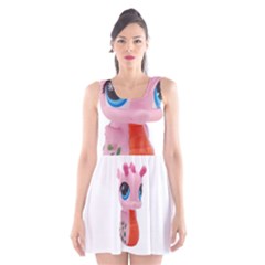 Dragon Toy Pink Plaything Creature Scoop Neck Skater Dress by Nexatart