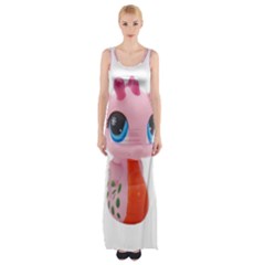 Dragon Toy Pink Plaything Creature Maxi Thigh Split Dress by Nexatart