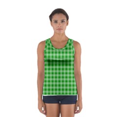 Gingham Background Fabric Texture Women s Sport Tank Top  by Nexatart